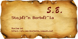 Stoján Borbála névjegykártya